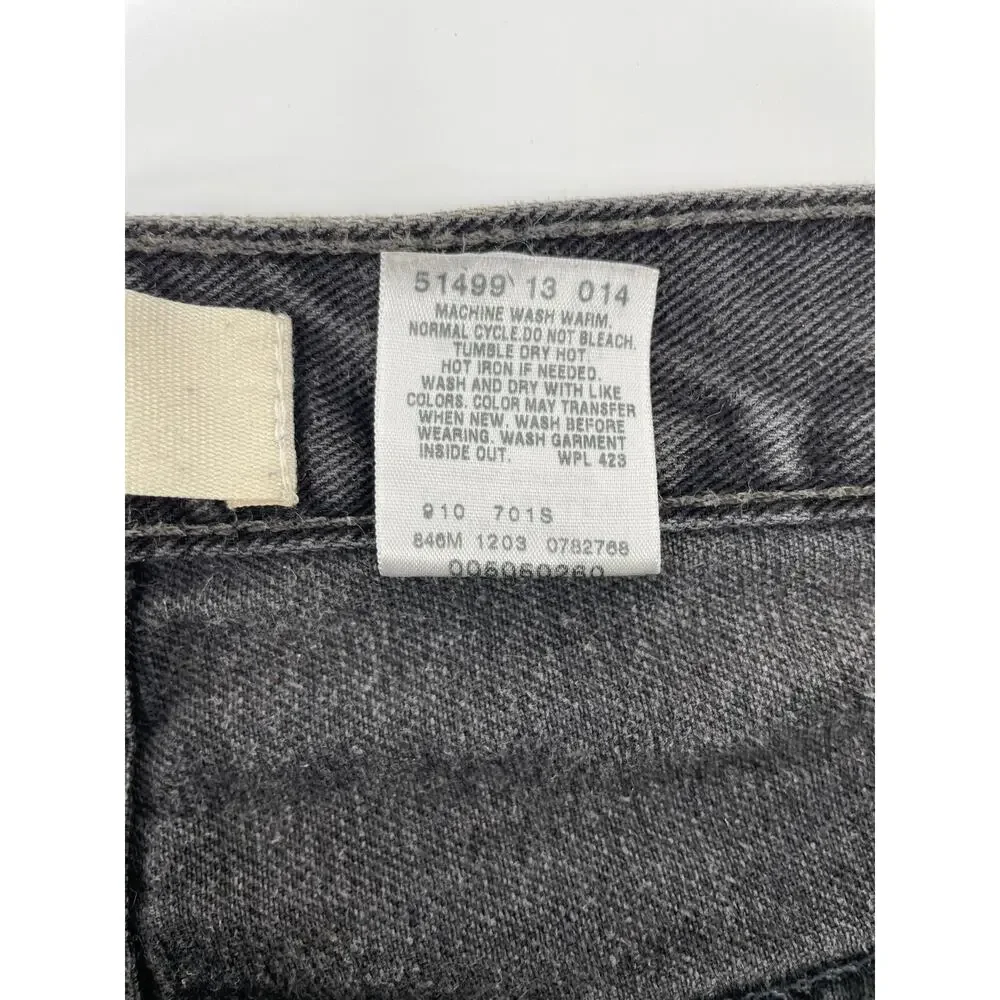 VNTG 2003 Levi’s 505 Jeans Men’s 36x34 Relaxed Fit Charcoal Wash Y2K Distressed